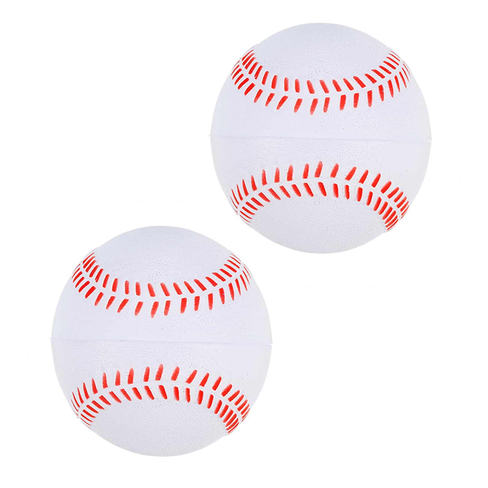 PATIKIL 9 Inch Baseball 2 Pack Soft Baseballs Standard Size Adult Leather Training Baseball Unmarked Baseballs for Pitching, White