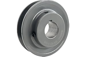 Saelno BK40-1-1/8 V Belt Pulley 1 1/8 inch Bore 3.95" OD,Electric Motor Pulley Cast Iron for A AX B BX 4L 5L V-Belts,BK40118 Pulley