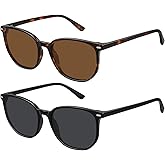 WOWSUN Retro Polarized Sunglasses Womens Men Trendy Sun Glasses Sunnies