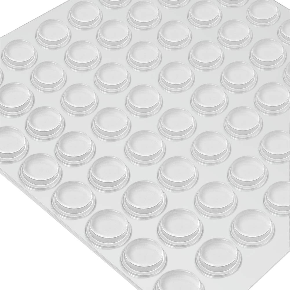 Rubber Feet Pads,128 Pieces Cupboard Door Stopper Soft Close Dampers Sticky Clear Bumper Pad for Cabinets, Doors,Drawers and Surface Protection(Cylindrical)