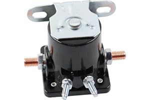 TXRXIZ Upgrade Hot Rod 12v Starter Solenoid Relay SW3 Replacement for 1956-up Truck Starter Replaces B-6A-11450A C6AF C7AF C3912 C9AF SNL135 50-430 (Black)