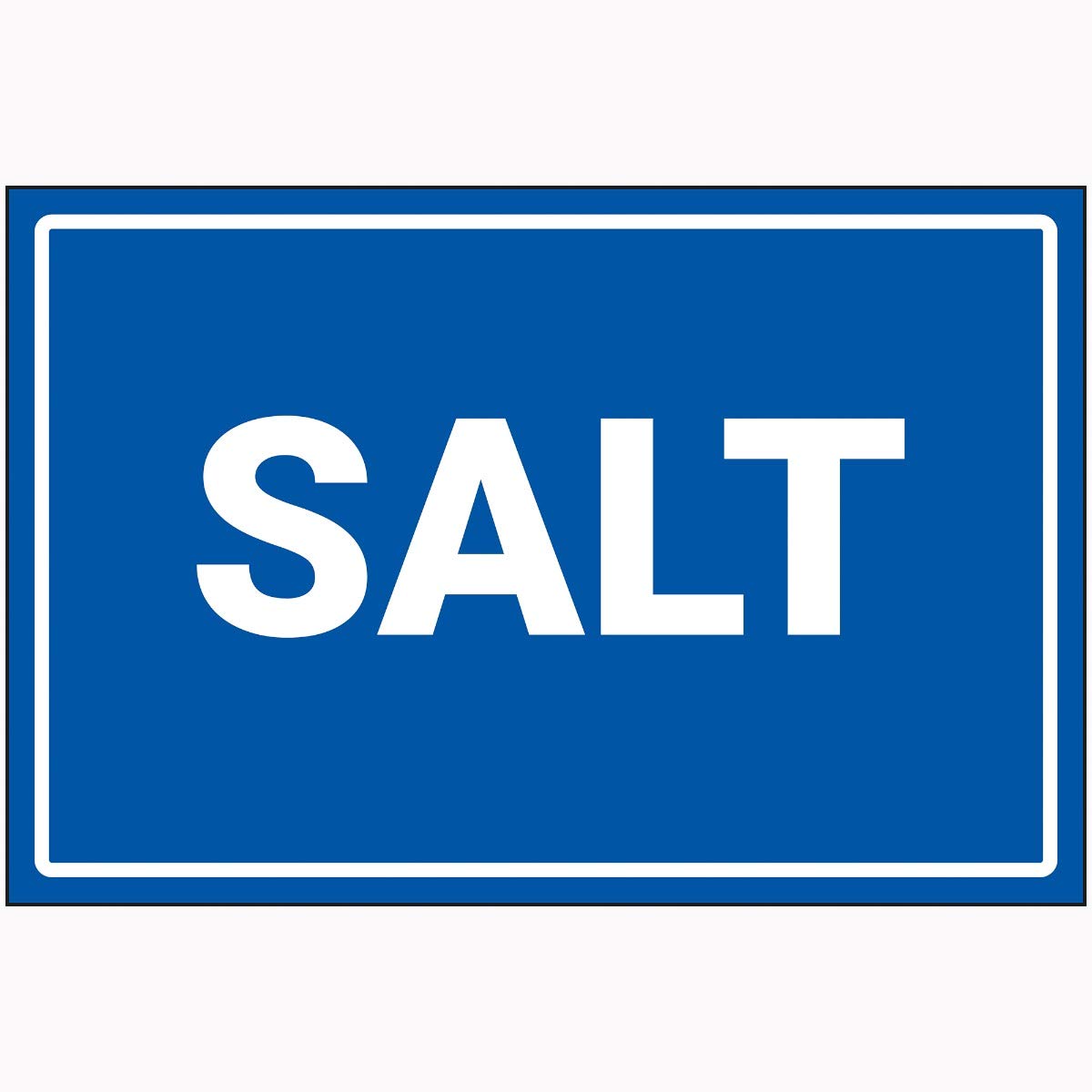 V Safety Salt Sign - 300 mm x 200 mm - Super Strong PETG