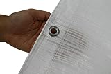 SolaDirect 4 x 4 m White Tarpaulin Waterproof Heavy Duty Tarp view 3