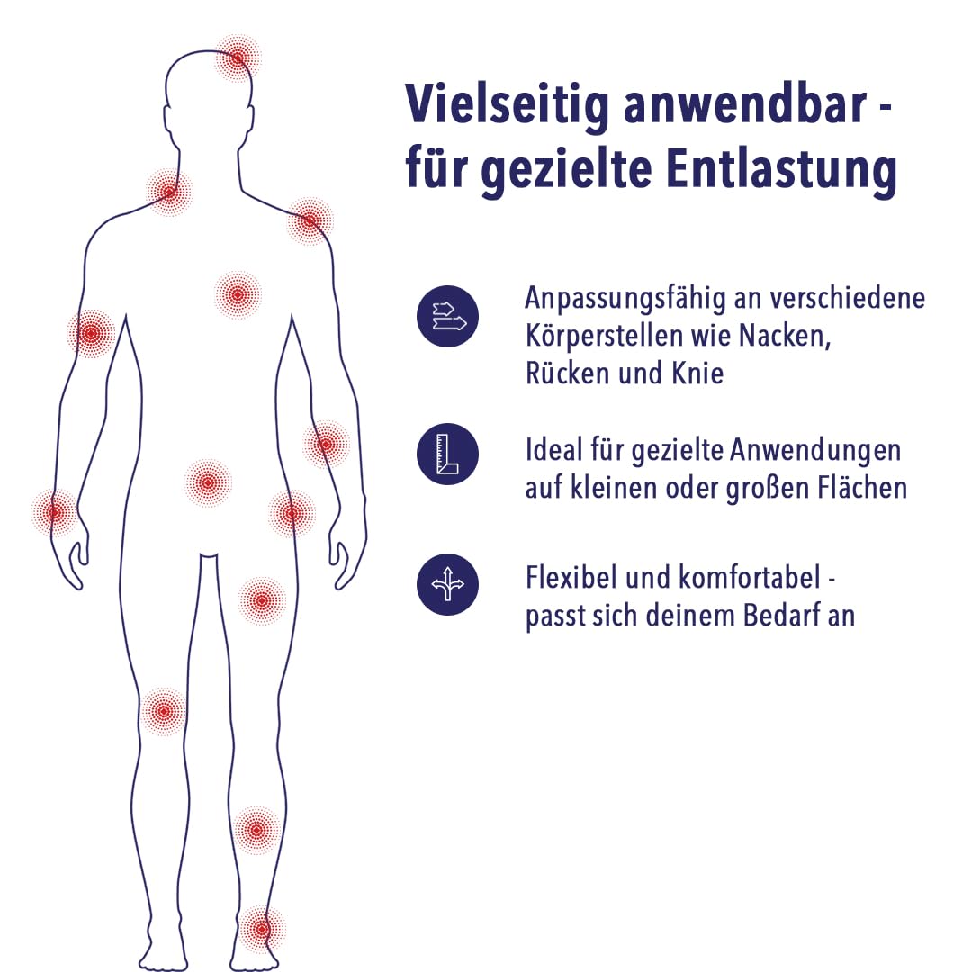 IEA Medical Wärmebeutel/Eisbeutel 23 cm, Wiederverwendbar, flexible Wärmflasche, für Wärme- und Kältebehandlung, Kühlpads, Kühlbeutel, Kühlkissen, Wärmflasche, Blau 3