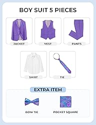 Marvelous World Boys Suits Lavender Slim Fit Size 7