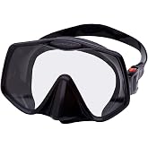 ATOMIC AQUATICS Frameless 2 Mask | Ideal for Scuba Diving and Snorkeling | Provides a Wide and Clear View | Comfortable, Soft face Seal | Includes Travel case
