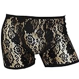 YiZYiF Men's Lace Boxer Briefs Trunks Shorts Underwear