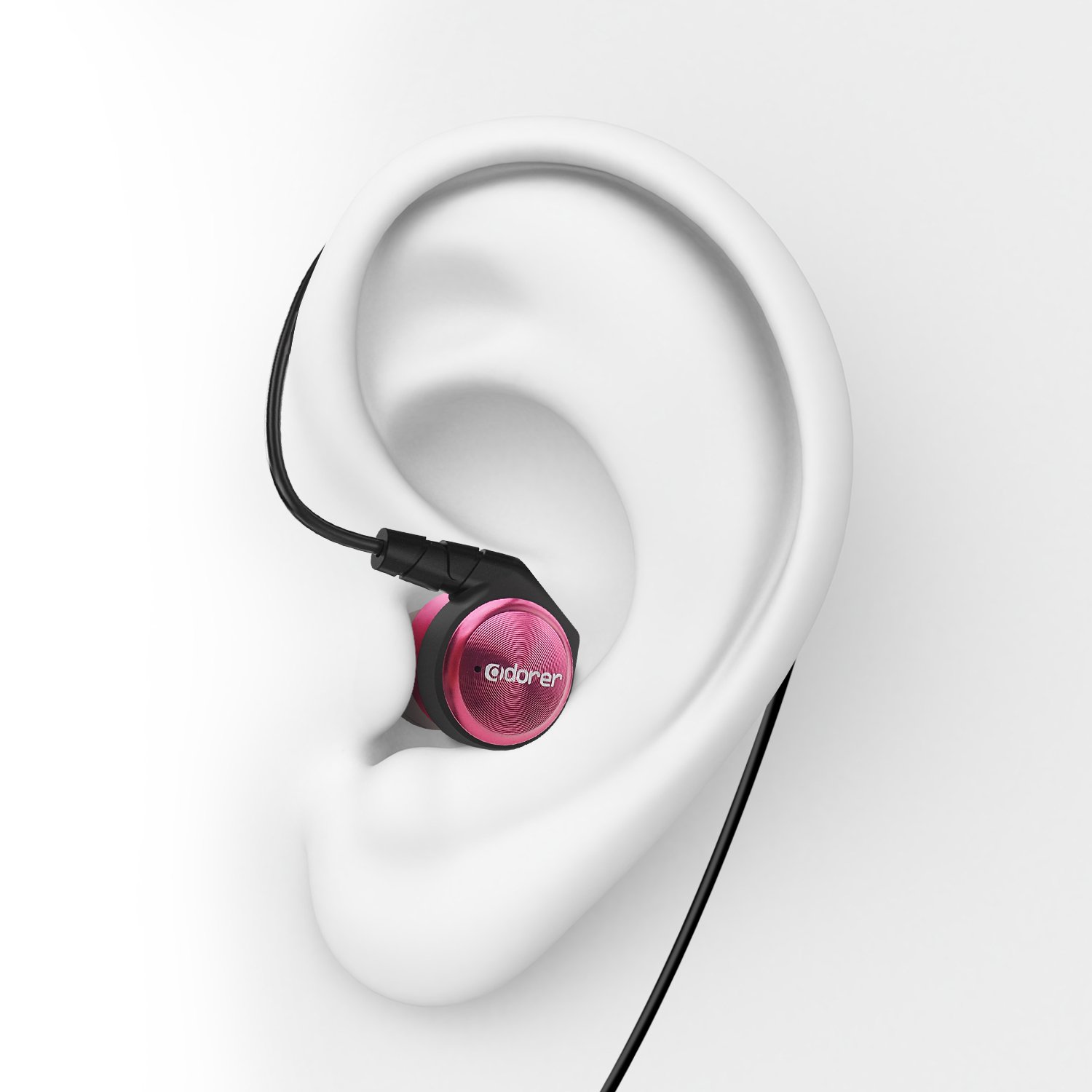 Adorer Earphones M9 High-fidelity Audio In-Ear Headphones with Microphone, Noise Isolating Earbuds for iPhone, iPad, samsung, Android, MP3 Player