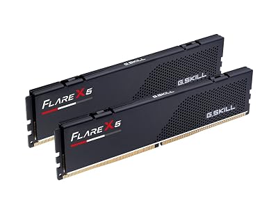 G.SKILL Flare X5 Series DDR5 RAM (AMD Expo & Intel XMP 3.0) 32GB (2x16GB) 6000MT/s CL36-36-36-96 1.35V Desktop Computer Memory U-DIMM - Matte Black (F5-6000J3636F16GX2-FX5)