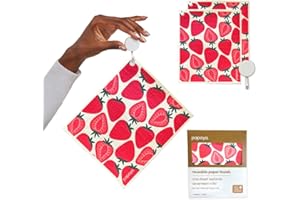 Papaya Reusable Paper Towels 2-Pack - 2 Sheets + 1 Hook, 1 Sheet Replaces 17 Rolls, Quick Drying, No Odor, Washable Kitchen C