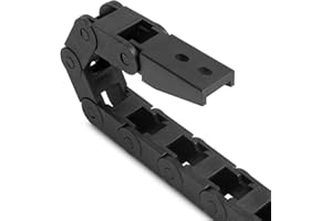 Aweking 7 x 7mm (Inner H x W) R15 Bridge Type Drag Chain Cable Wire Carrier Protection Chain 39.3inch/1M for 3D Printer and CNC Router Mill,Black Plastic Nylon(Non-openable)