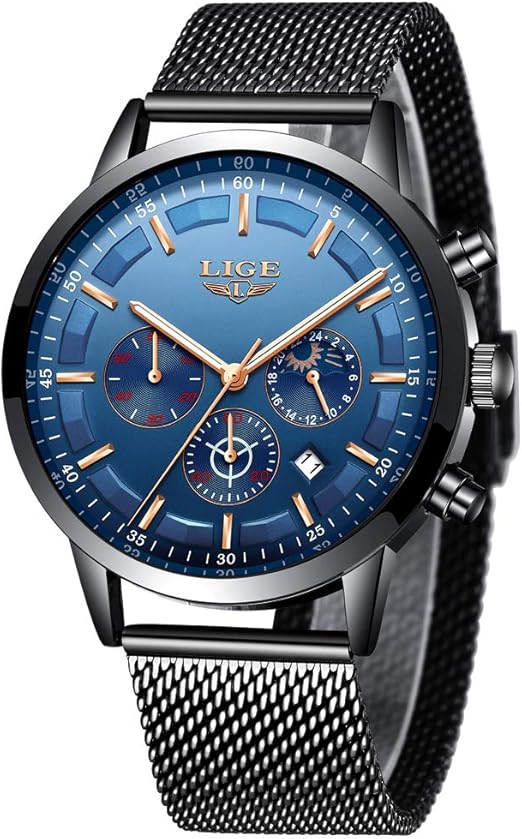 lige fashion mens watches
