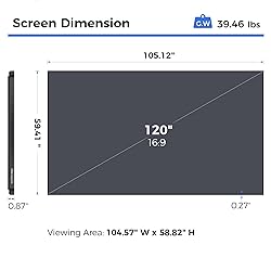 SCREENPRO 120inch ALR Ambient Light Rejecting