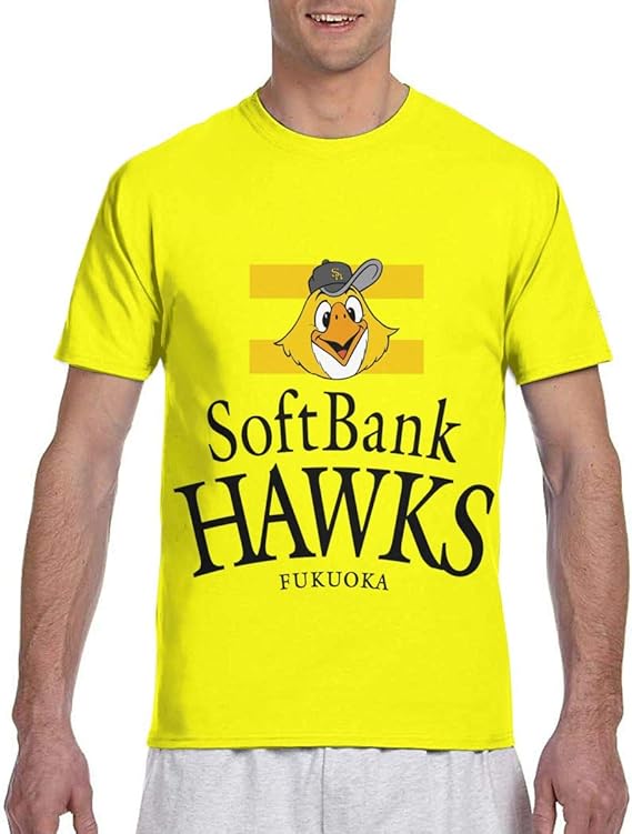 Amazon Co Jp 福岡ソフトバンクホークス2 メンズ野球tシャツ半袖シャツ野球服上着夏服丸首男性はゆったりとしたサイズでカジュアル 服 ファッション小物