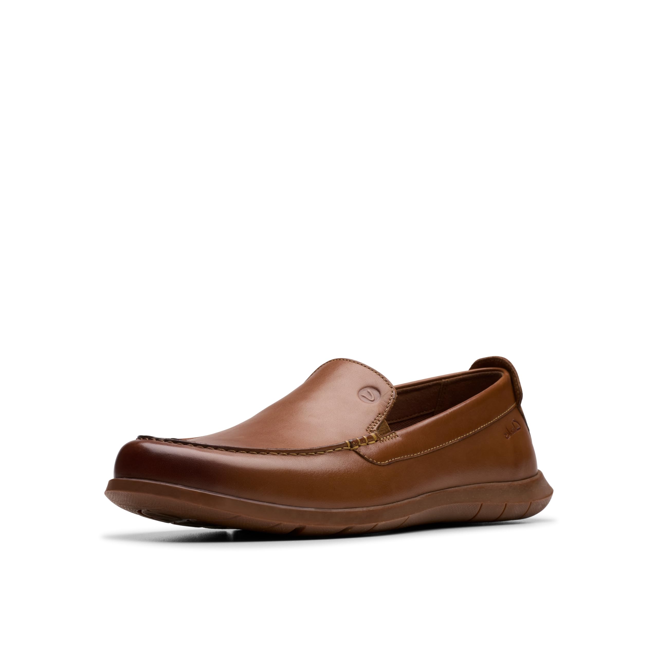 Photo 1 of Clarks Men's Flexway Step Loafer, Tan Leather, 9 Wide
