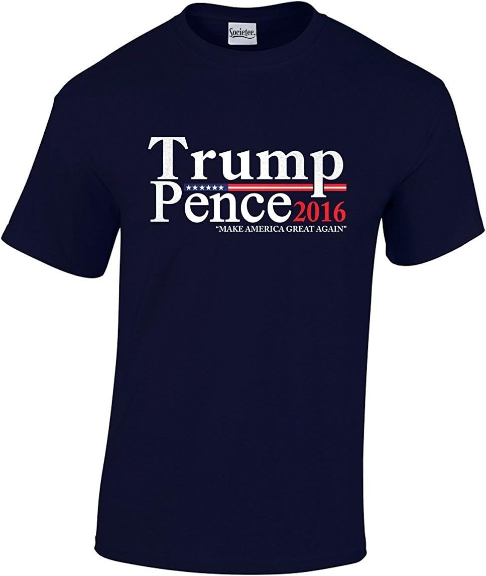 Donald Trump for President Trump Pence 2016 Presidential Campaign Men's Tshirt (Navy)