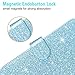 Galaxy S8 Case,Galaxy S8 Wallet Case,Dailylux Premium PU Leather Flip Credit Card Holder Wristlet Shockproof Protective Luxury Bling Flip Case Samsung Galaxy S8 5.8 inch-Glitter Blue