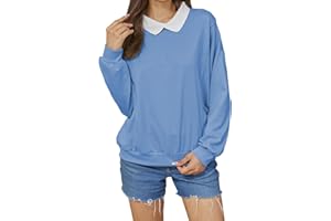 Tuislay Cute Kawaii Sweatshirts for Teen Girls Aesthetic Clothe Women Hoodies Preppy Pullover Turn-Down Collar Pocket Tops