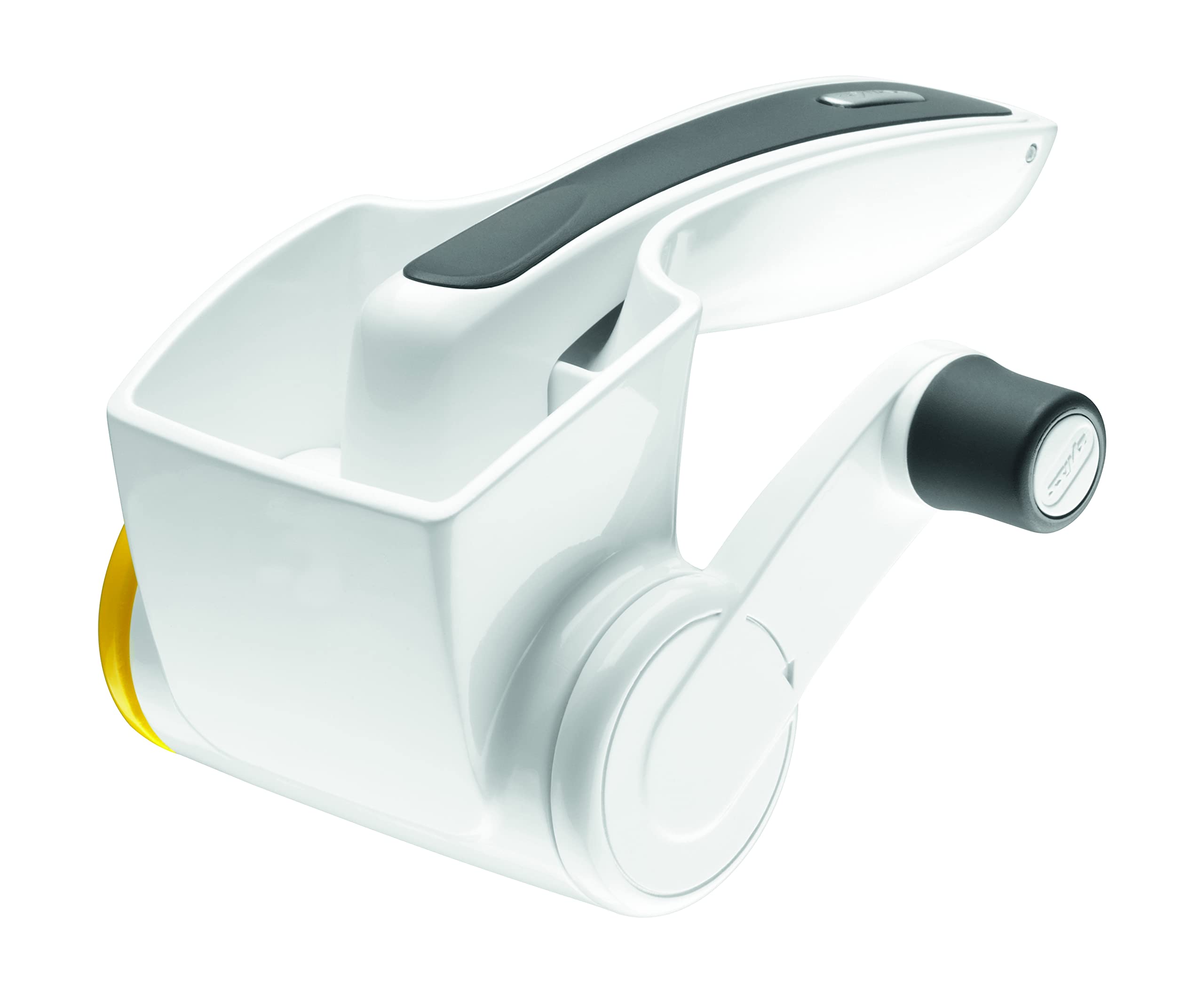 Zyliss Classic Rotary Cheese Grater with Handle, Stainless Steel/Plastic, White, Grating Cheese/Garlic/Parmesan/Ginger/Vegetable/Carrot/Chocolate, Dishwasher Safe