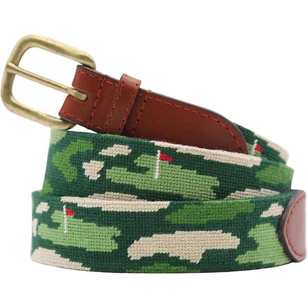 Smathers and Branson rainbow trout belt 36 Smathers and Branson Heathered Rainbow Trout Needlepoint  main image 4