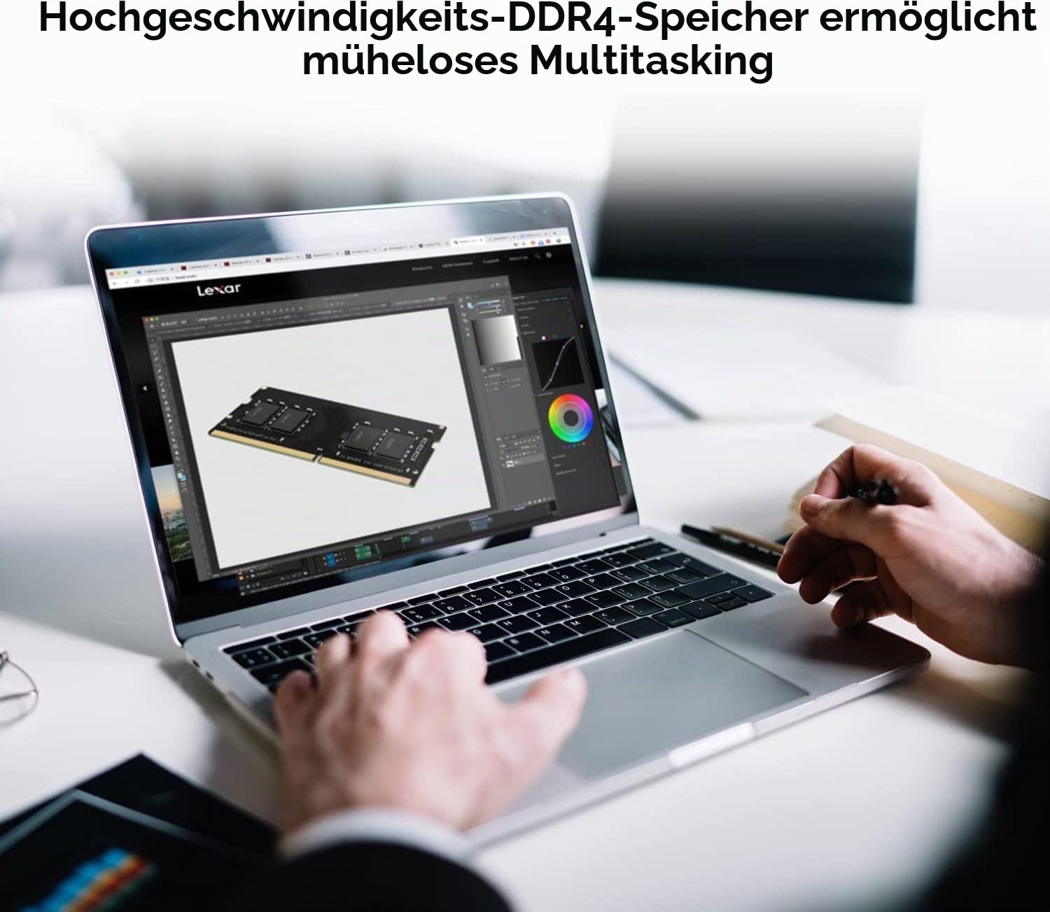 Lexar SODIMM DDR4 RAM 8 GB 3200 MHz, 260-Pin SODIMM Laptop-Speicher, Hochleistungs-SO-DIMM, PC-Laptop-Computerspeicher, Hochleistungs Arbeitsspeicher (LD4AS008G-B3200GSST) 3