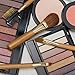 Makeup Brush Set - Beautiful Compact Bamboo Case Perfect for at Home, Purse & Travel with 5 Brushes for Blush/Bronzer, Eye Shadow, Lip Liner, Eyebrow/Eyelash, Concealer. All in One Make Up Brushes Kit