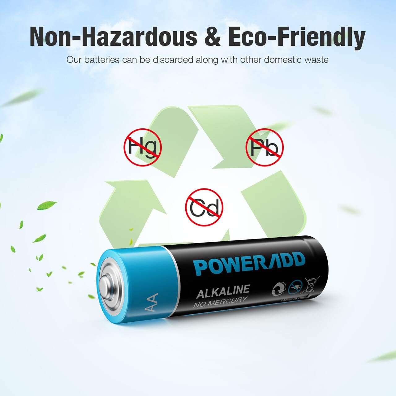 POWERADD AA Alkaline Batteries Long Lasting, All-Purpose Battery for Household and Business - 16 Count: Home Audio & Theater