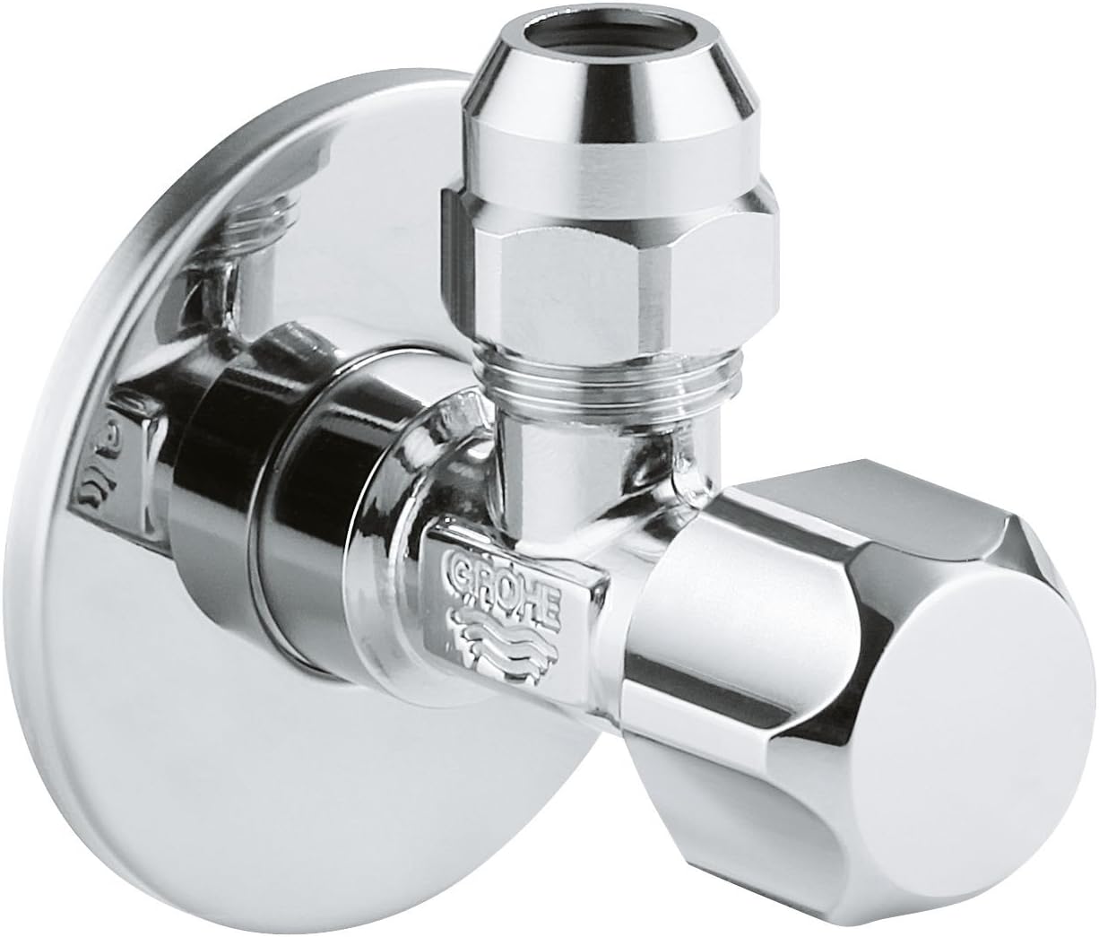Grohe Sicherungstechnik Eckventil Wandanschluss 1 2 Zoll Abgang 3 8 Zoll Mit Langenausgleich 22029000 Amazon De Baumarkt