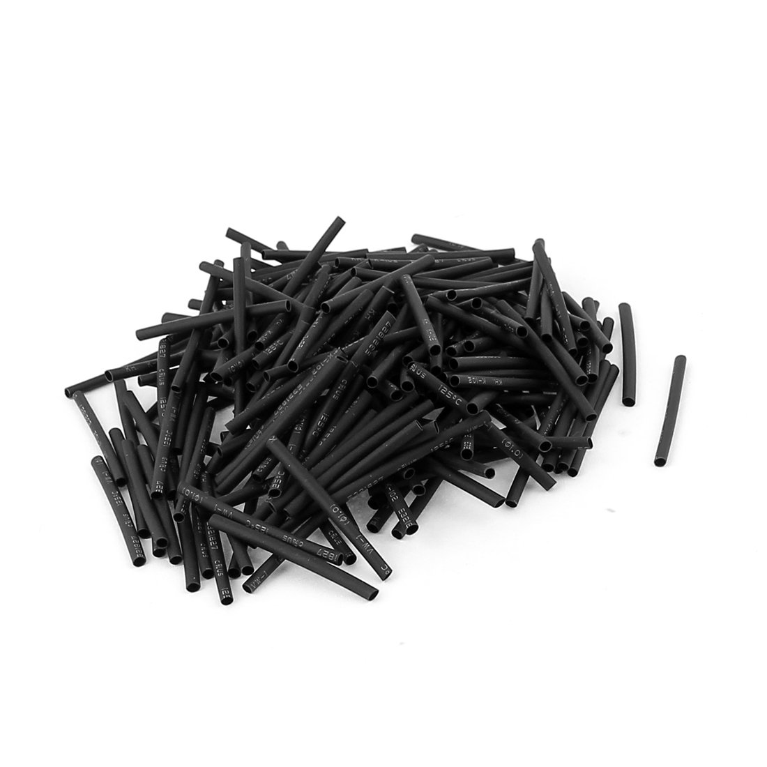 sourcingmap 210 Pcs 1mm Heat Shrink Tubing Tube Sleeving Wrap Wire 30mm Long Black