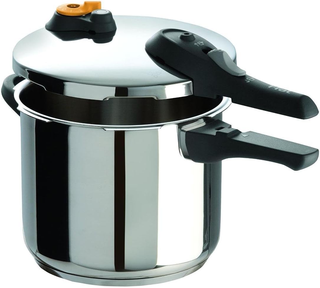 T-Fal Stainless Steel Dishwasher Safe PFOA-free Pressure Cooker Cookware (6.3-Quart, Silver)
