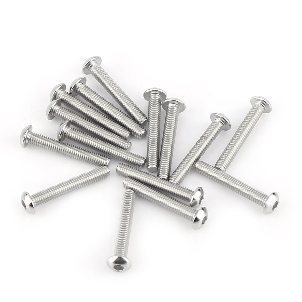 Stainless Steel Button Head Hex Socket Screws and Nuts Assortment Kit 300pcs M3 with Storage Box