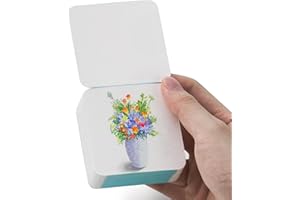 Lightwish 60 Sheets Mini Watercolor Sketchbook 2.6 * 2.6'' Cold Press 300gsm/140lb, Travel Size Portable Tearable Square Painting Notebook, Square Watercolor Sketch Book Art Paper Sketchbook