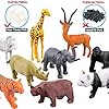 Animals Figure,54 Piece Mini Jungle Animals Toys Set,Zoo World Realistic Wild Vinyl Pastic Animal Learning Resource…