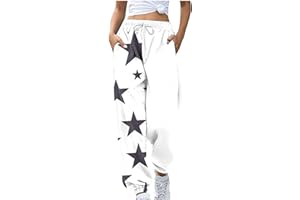 Monintic Women's Sweatpants Joggers Elastic High Waisted Drawstring Cinch Bottom Sweatpants Baggy Casual Trouser with Pockets