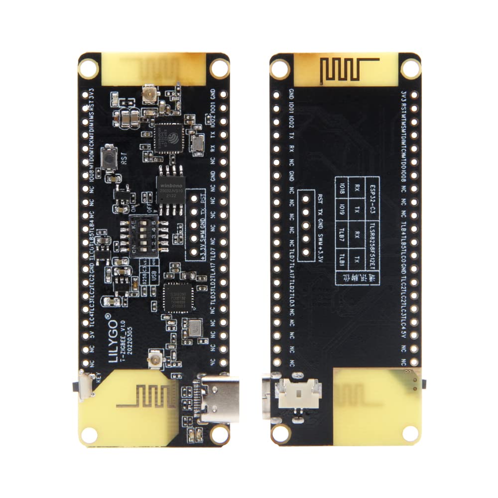 LILYGO T-Zigbee Dual MCU Development Board ESP32-C3 TLSR8258 Ultra Low Power IOT WiFi BLE Smart Control Module (T-Zigbee T- U2T Kit)