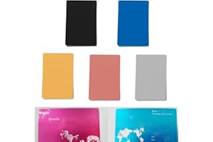 MTGHYARE 50 Pack Metal Business Cards Blanks Aluminum Sheet Blank Engraving Metal Tags Materials for CNC Engraver Laser Engraving DIY Gift Cards (Mixed)