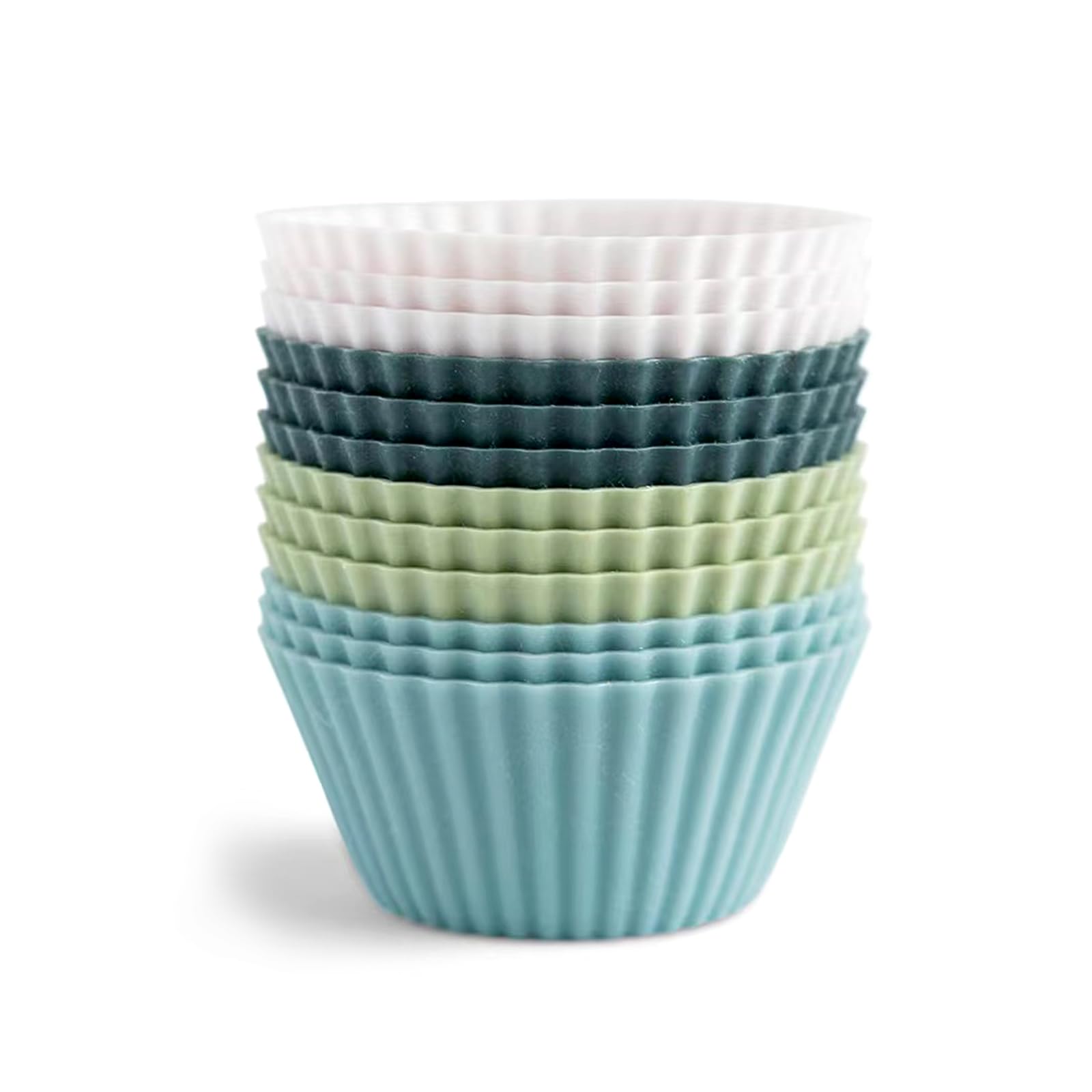 Paper Cups Thickened Silicone Cake Moulds, Reusable Silicone Baking Box Muffin Moulds, Pack of 12 (1 Piece)