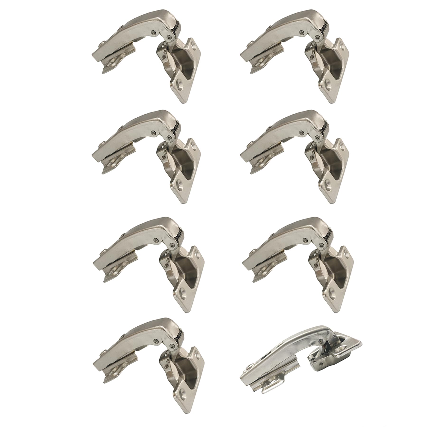 LIKERAINY 95 Deg Inset Blind Corner Hinge Ø 35 mm Without Damper for Cabinet Door Stud Hinges for Cupboard Wardrobe Doors Pack of 8