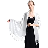 RonFoxi Sparkly Metallic Shawls and Wraps,Women's Glitter Pashmina Shawl Scarf forformal Evening Party Dresses