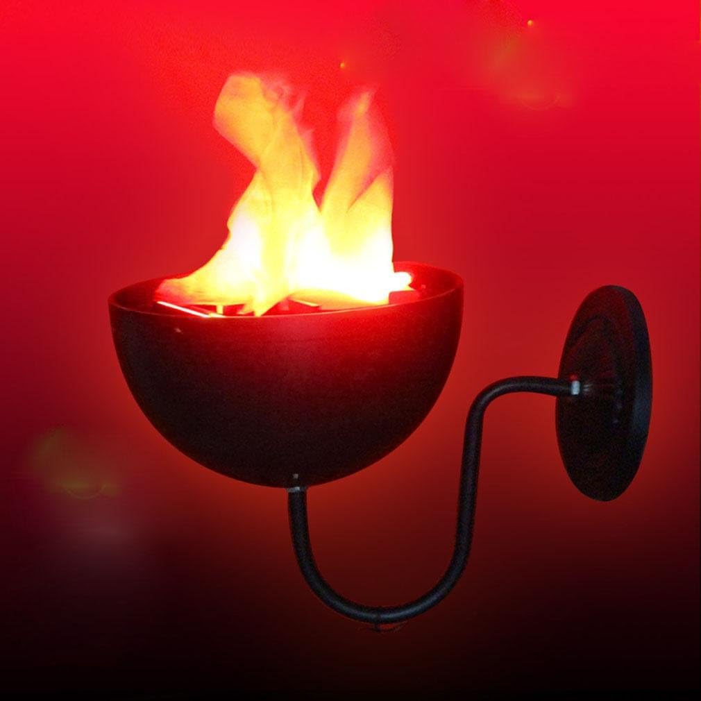 TSJT Flame Lights KTV Bar Haunted House Decoration Props Wedding Chandelier LED Electronic Simulation Brazier Lamp, 20 inside - wall hanging