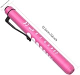 RISEMART Pen Torch 2Pcs LED Pen Light Pupil Gauge 5cm Ruler Nurse EMT Purple view 5