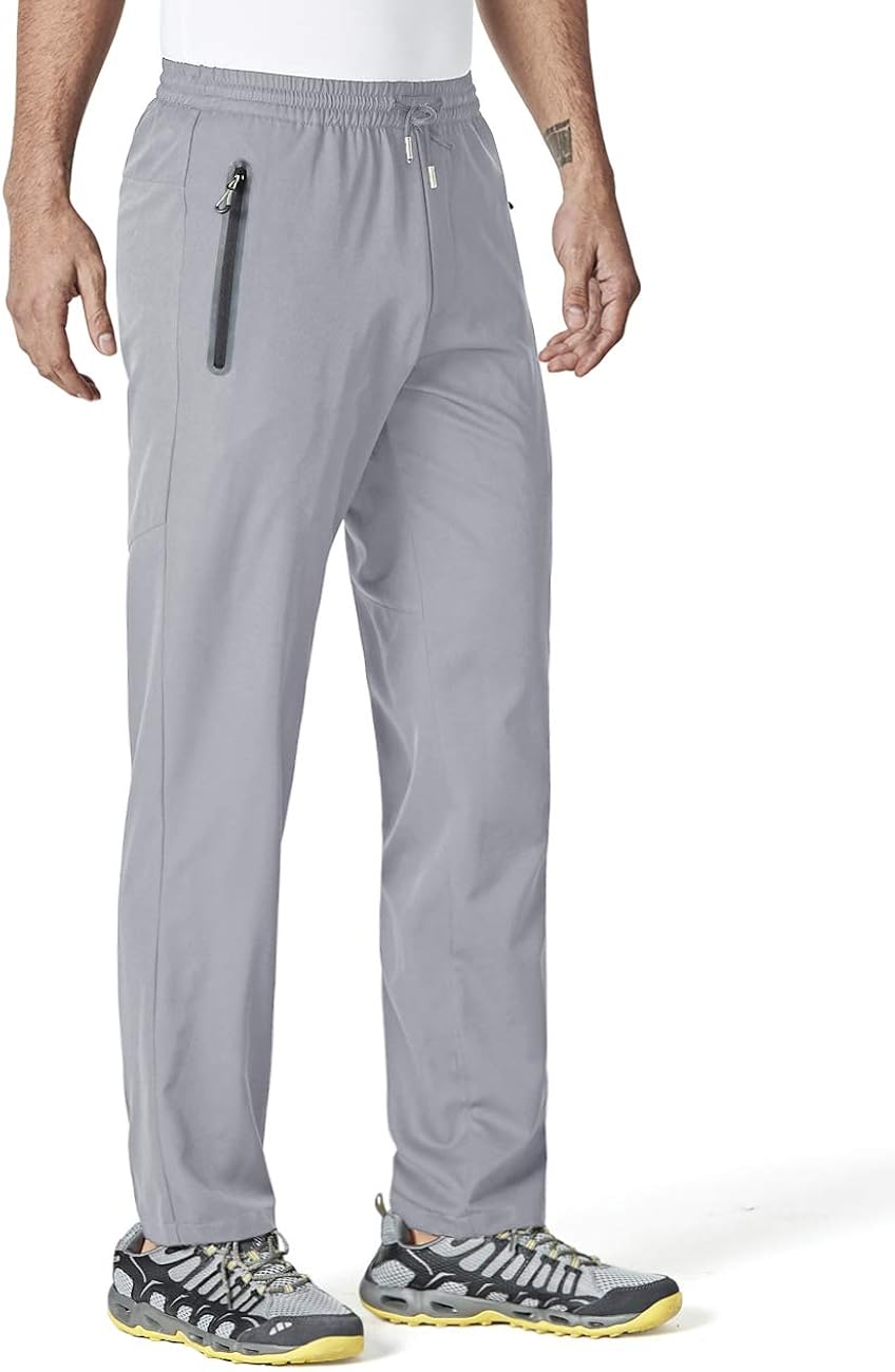 EKLENTSON Track Pants Men Loose Fit Training Hiking Fishing Travel