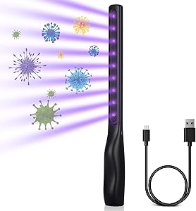 LED UV Light Sanitizer Wand, Sweep 5 Times, Sanitizer Wand for Home/Hotel/Wardrobe/Toilet/Car/Pet Area, 99% Cleaned in