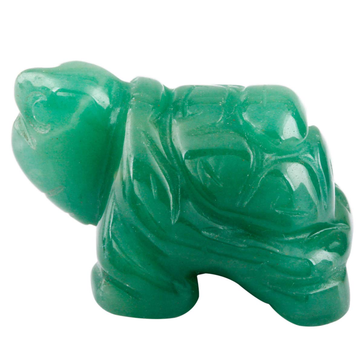 Nupuyai Green Aventurine Turtle Figurine Ornament, Healing Crystal Energy Statue for Home Decor 1.5"