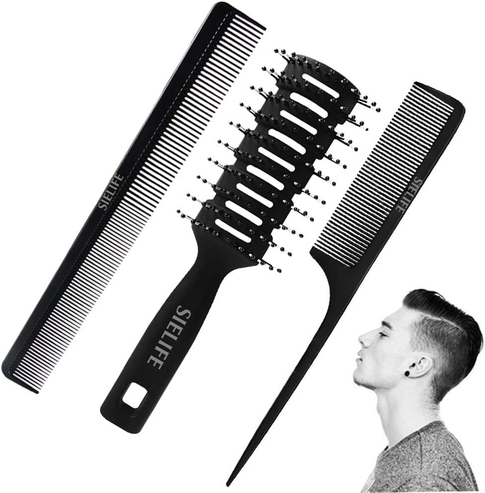 Hair Comb Professional Men's Hair Brush Great Styling, Y3, 3 Count (Pack of 1)