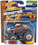 Hot Wheels Monster JAM 1:64 Scale Creatures 5/6, Zombie Includes RE-Crushable CAR