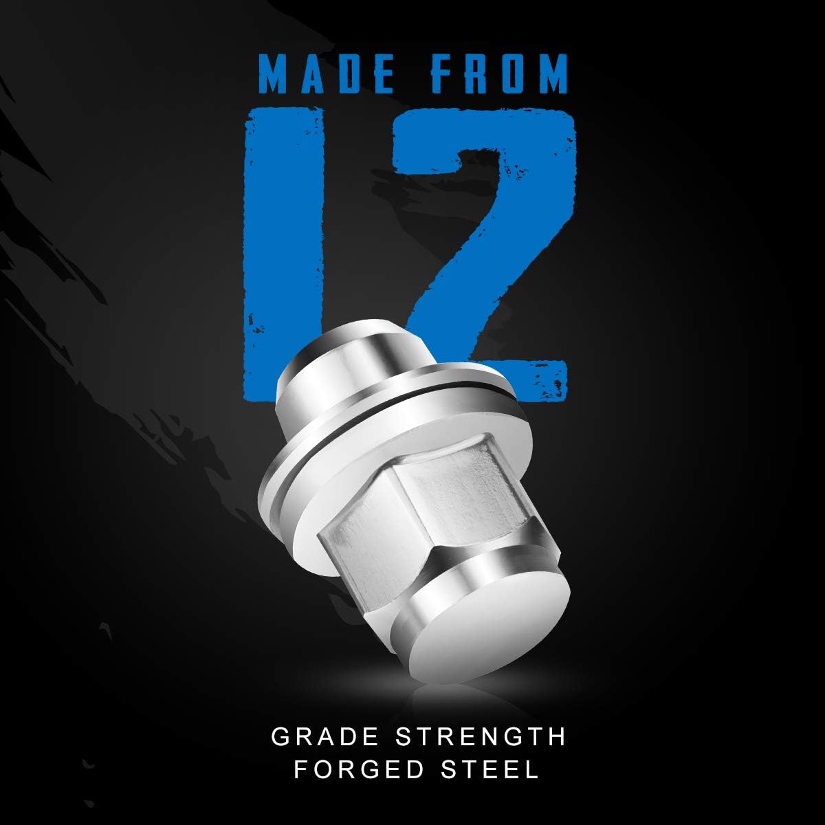 SIZZER Wheel Lug Nuts M12x1.5 Thread Size 1.46" Long 13/16" Hex Mag Seat Chrome Lug Nuts Set of 20: Automotive