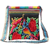 PHEVOS Hobo Crossbody Bag for women, Vintage Ethnic Tribal Embroidered Boho Hippie Tote Handbags Shoulder Purse