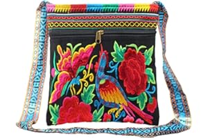 PHEVOS Hobo Crossbody Bag for women, Vintage Ethnic Tribal Embroidered Boho Hippie Tote Handbags Shoulder Purse