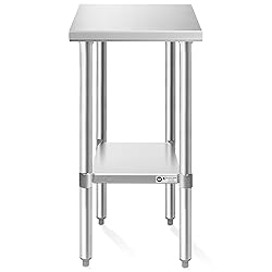 KUTLER Stainless Steel Table 24 x 12 Inches, NSF